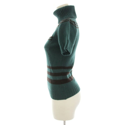 Gucci Knit Sweater Short Sleeve Wool Line Green XS — view 2
