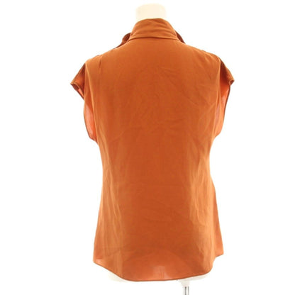 Gucci Shirt Blouse French Sleeve Silk Ribbon Orange 36 — view 3