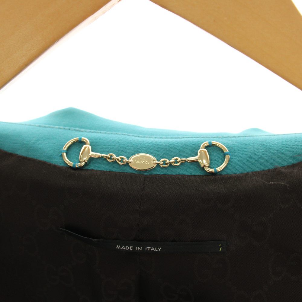 Gucci Jacket Zip Up Turquoise Blue 38 — view 6