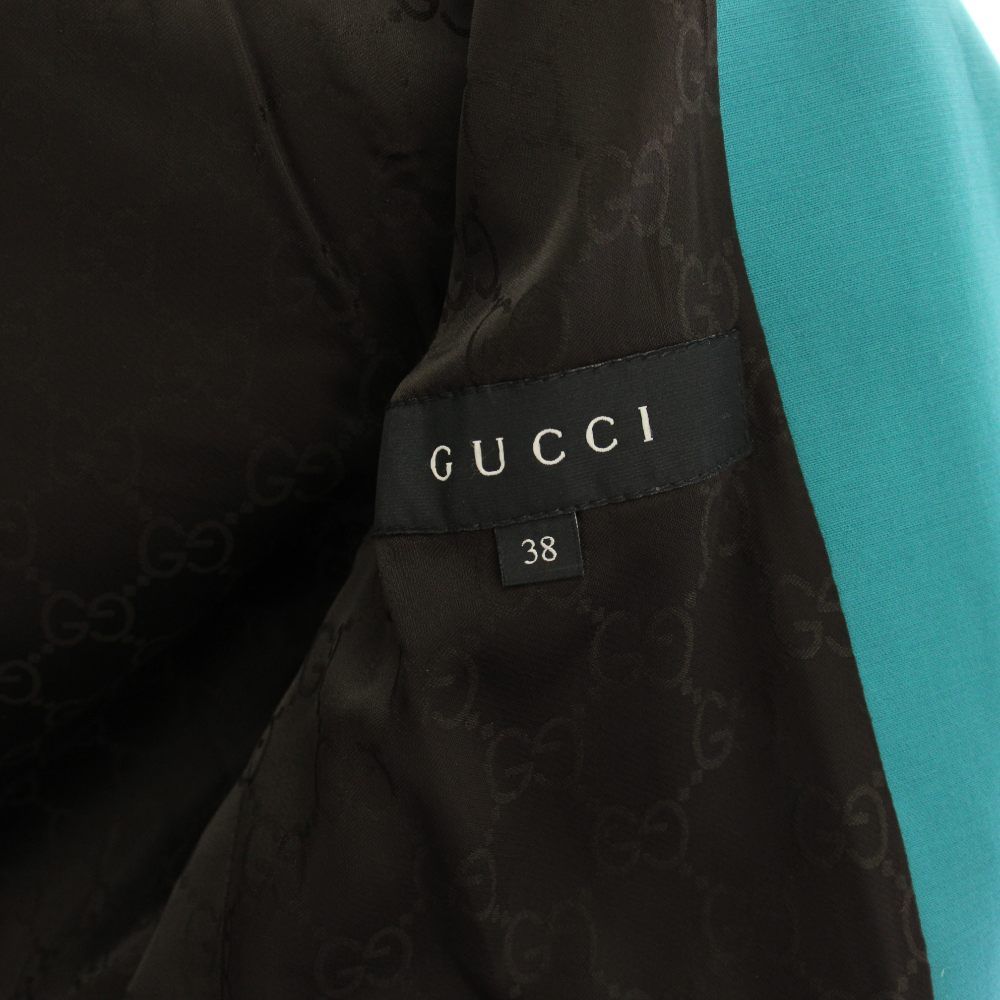 Gucci Jacket Zip Up Turquoise Blue 38 — view 5