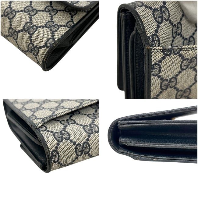 Gucci Clutch Vintage GG Supreme Leather Navy — view 6