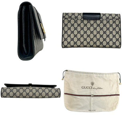 Gucci Clutch Vintage GG Supreme Leather Navy — view 2