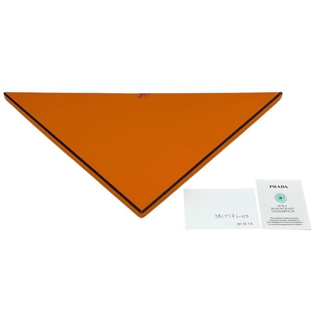 Hermes Scarf Pointe Triangle Boldic Ribbon Silk Red — view 6
