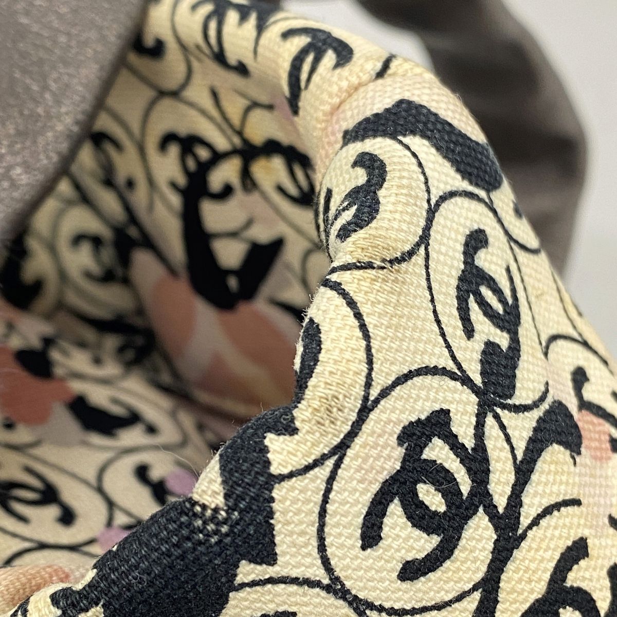 Chanel Tote Bag Camellia Canvas Gray Multicolor Silver — view 7