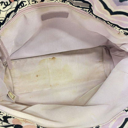 Chanel Tote Bag Camellia Canvas Gray Multicolor Silver — view 4