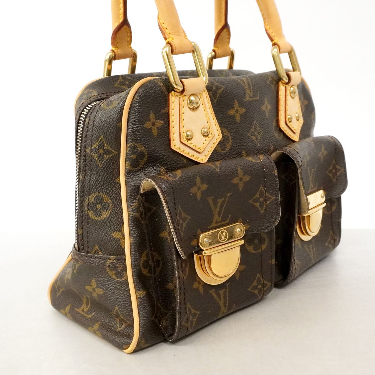 Louis Vuitton Handbag Monogram Manhattan PM Brown — view 2