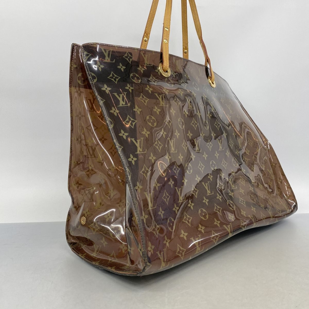 Louis Vuitton Tote Bag Monogram Vinyl Cabas Cruise Brown — view 2
