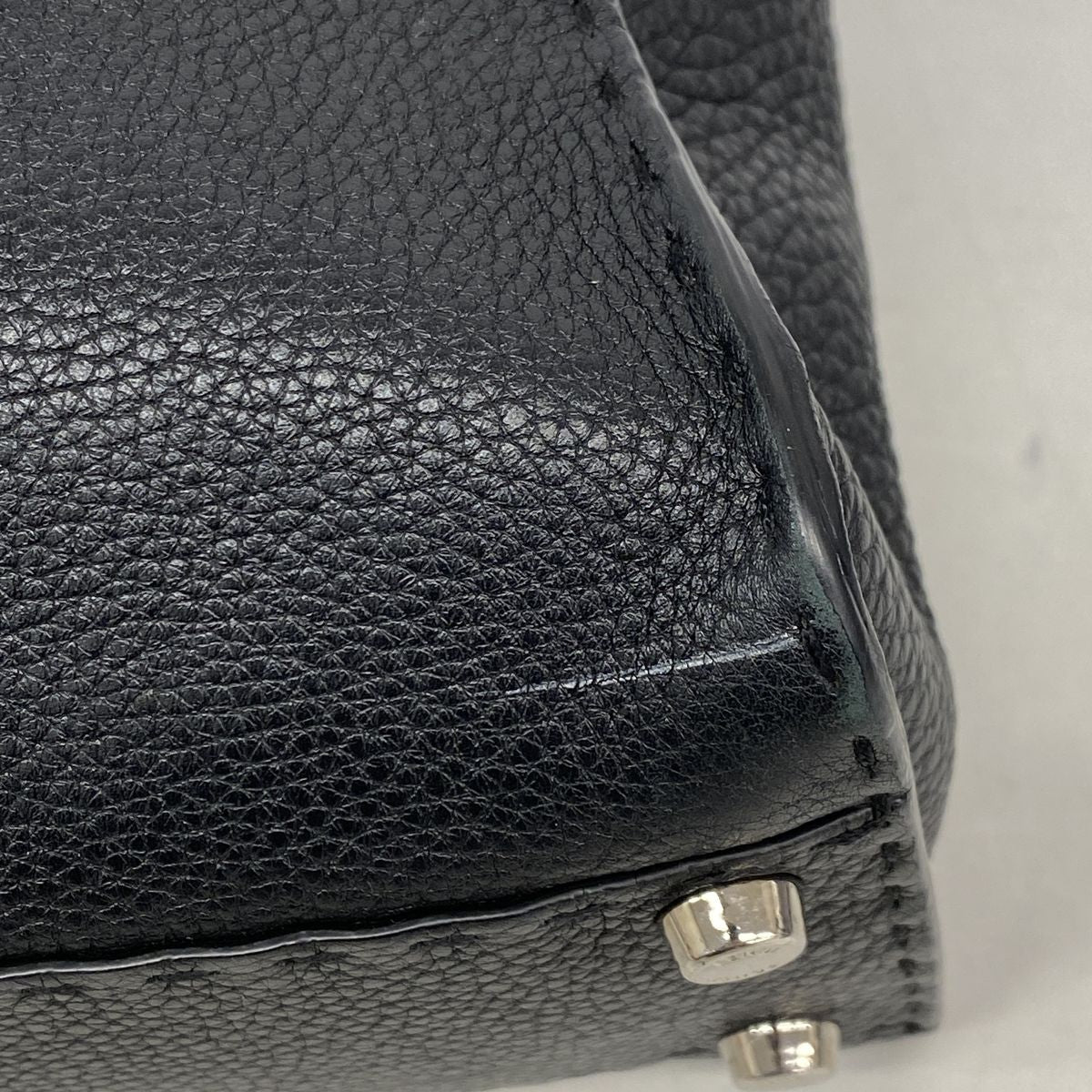 Fendi Handbag Selleria Leather Black Silver 2-Way Bag — view 6