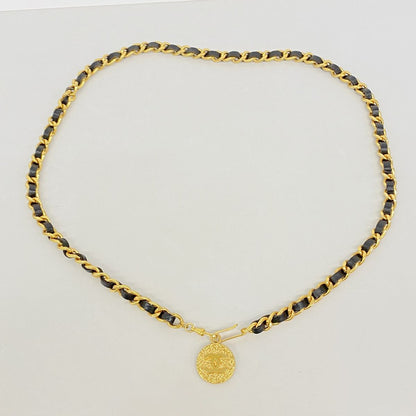 Chanel Belt Chain Black Gold — view 6