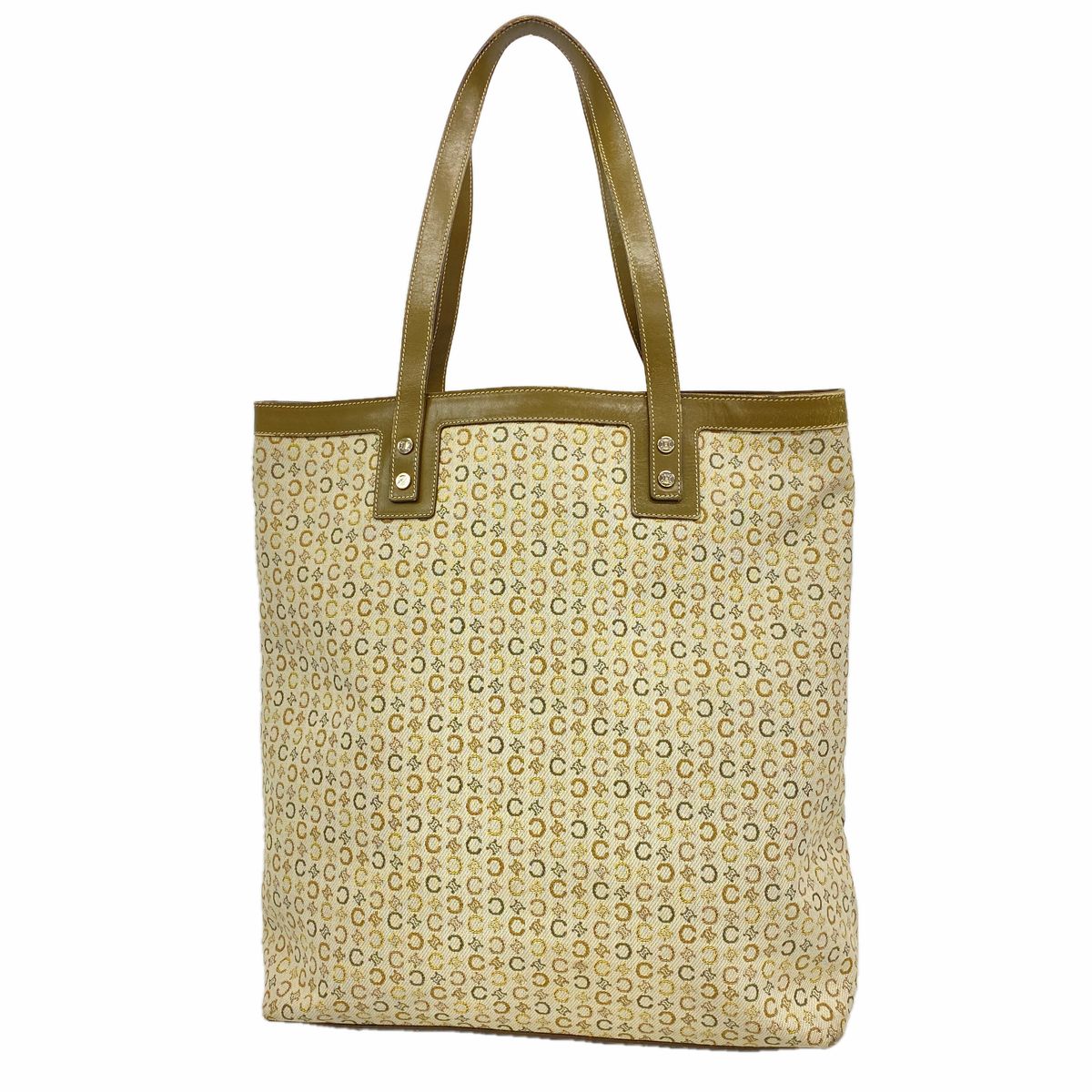 Celine Tote Bag C Macadam Canvas Khaki Silver