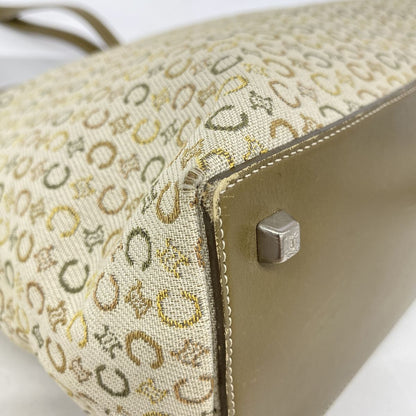 Celine Tote Bag C Macadam Canvas Khaki Silver — view 8
