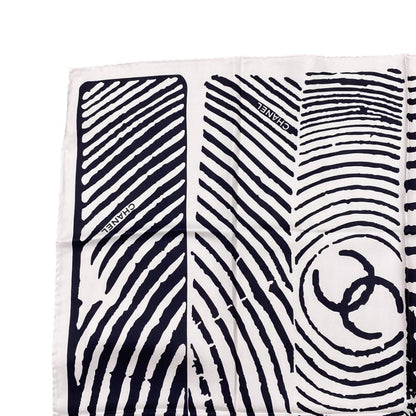 Chanel Silk Scarf CC Logo Zebra Print Black Pink — view 3