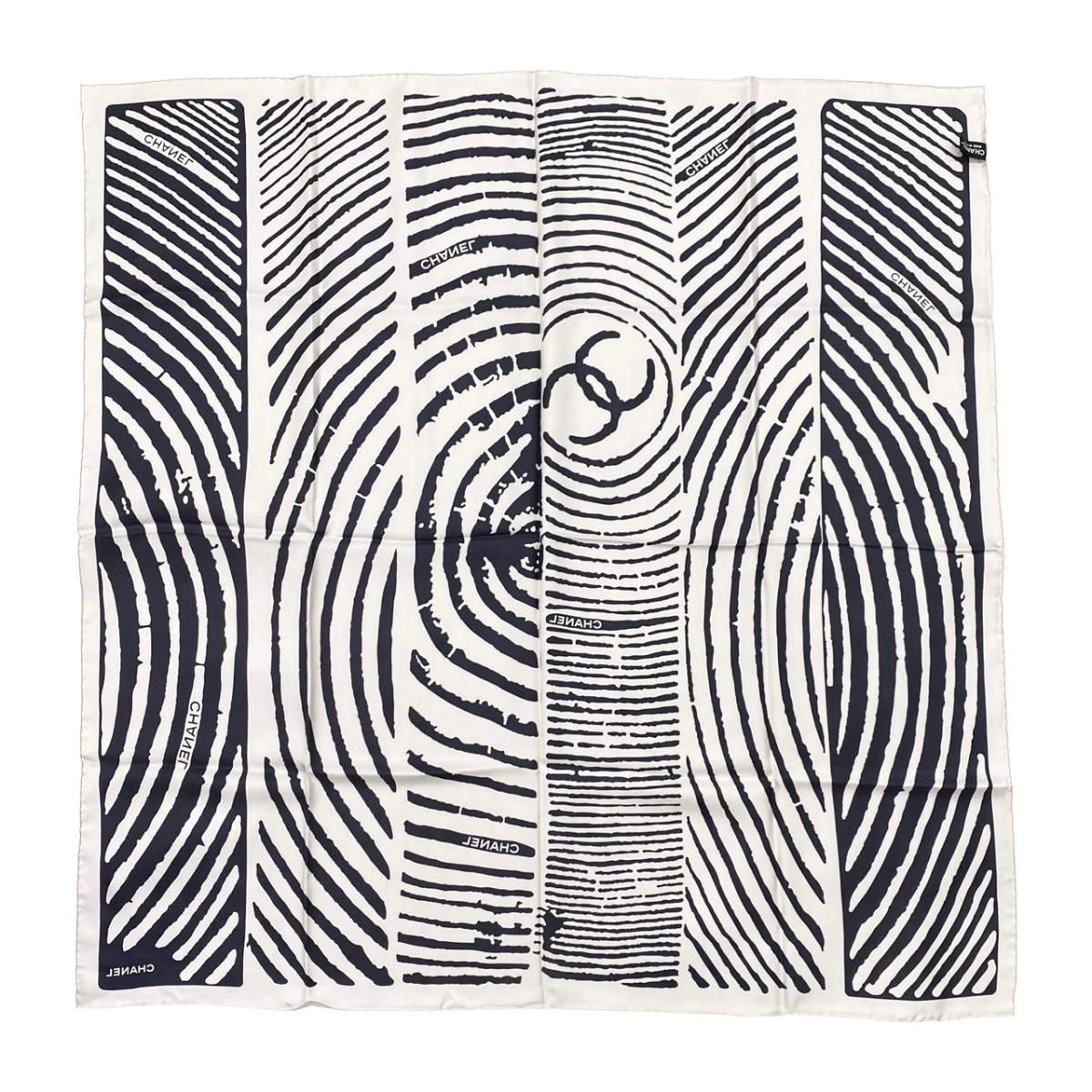 Chanel Silk Scarf CC Logo Zebra Print Black Pink — view 2
