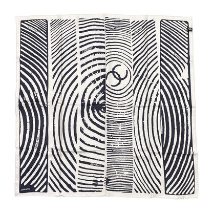 Chanel Silk Scarf CC Logo Zebra Print Black Pink — view 2