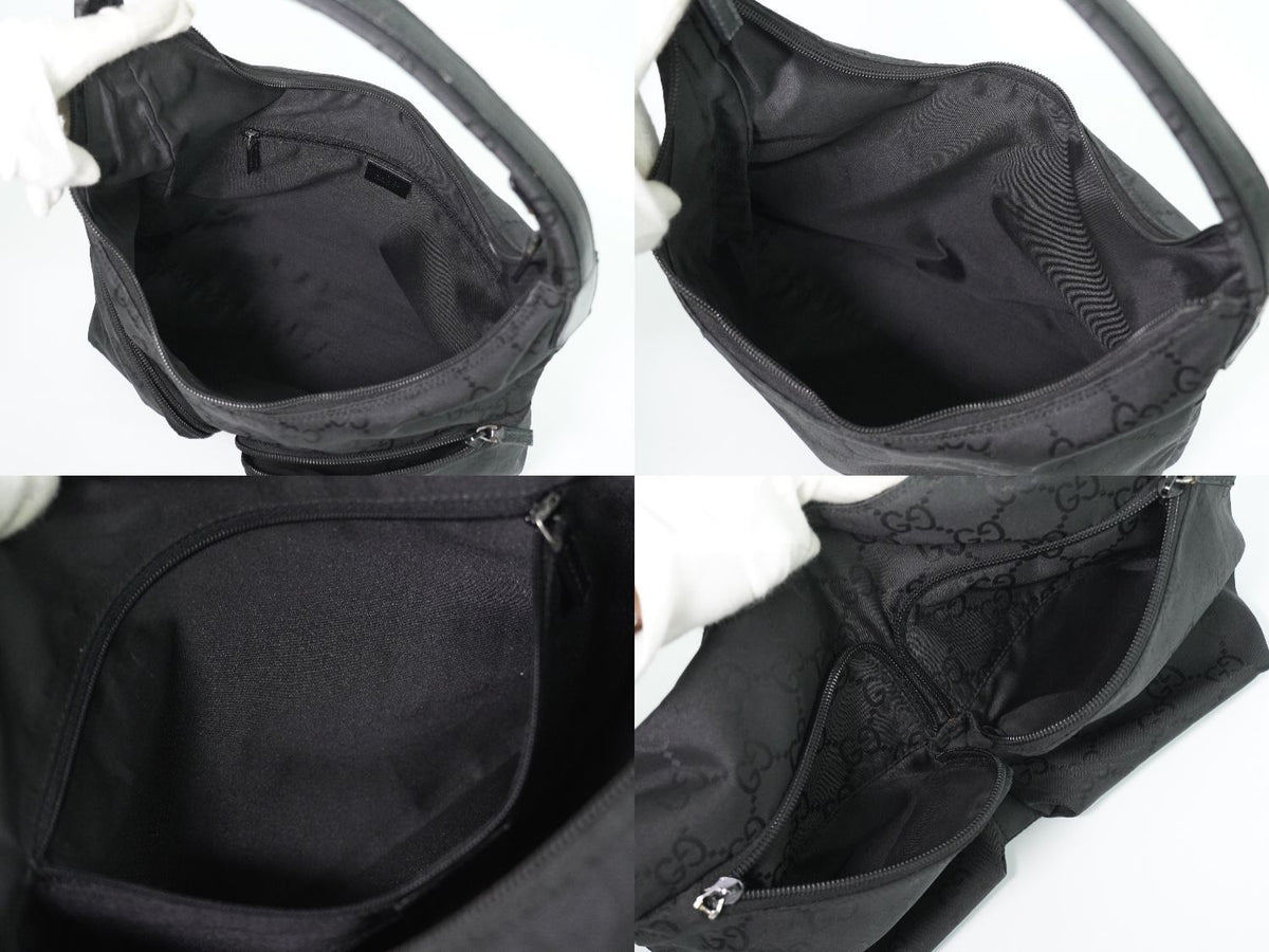 Gucci GG Nylon Shoulder Bag Black — view 8