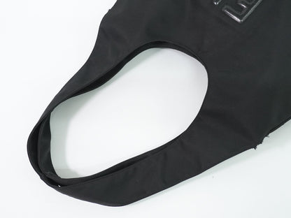 Fendi FF Logo Shoulder Bag Tote Nylon Black — view 5