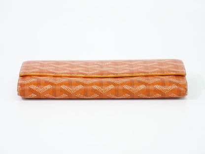 Goyard Richelieu Herringbone Pattern Bifold Wallet Orange — view 3