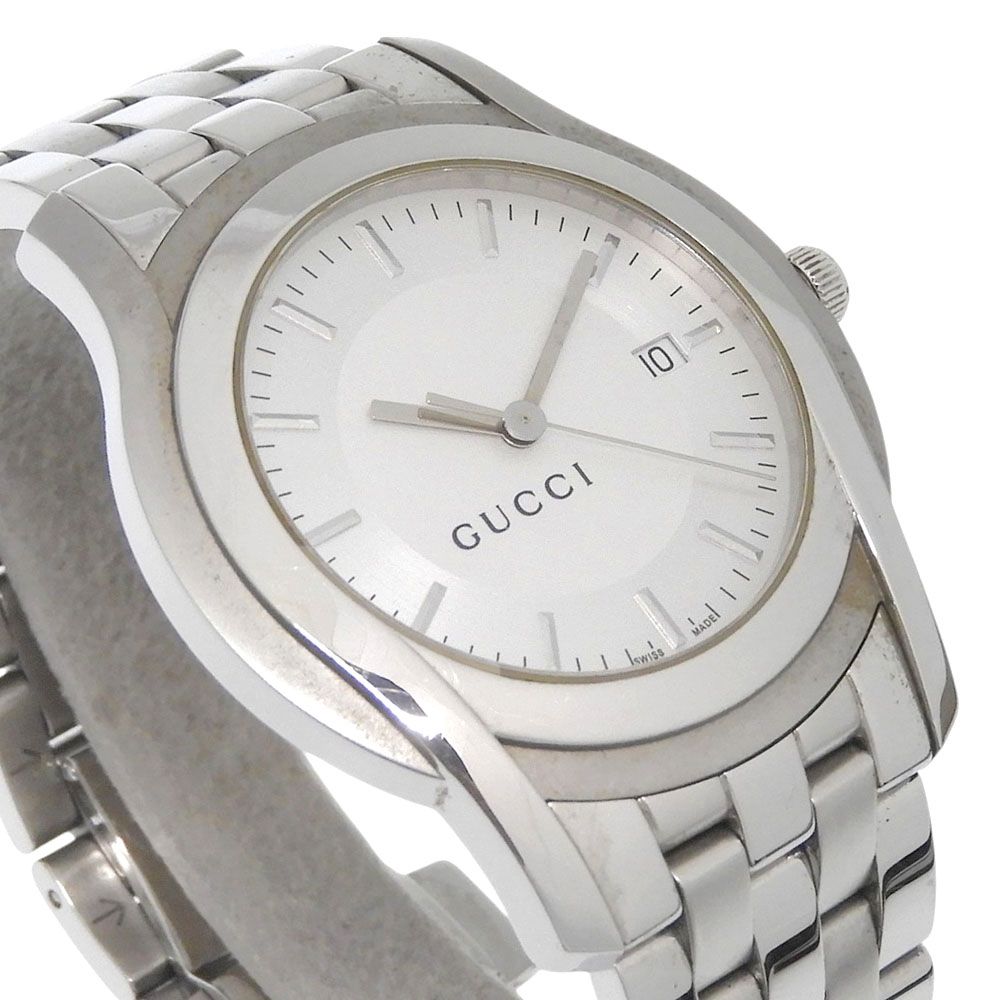 Gucci G-Class Stainless Steel Quartz Analog Display Silver Dial Watch — view 3