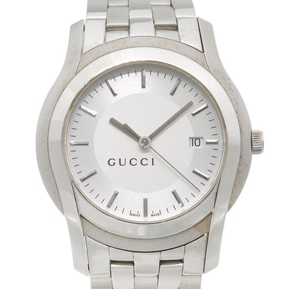Gucci G-Class Stainless Steel Quartz Analog Display Silver Dial Watch