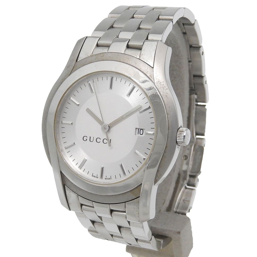 Gucci G-Class Stainless Steel Quartz Analog Display Silver Dial Watch — view 2