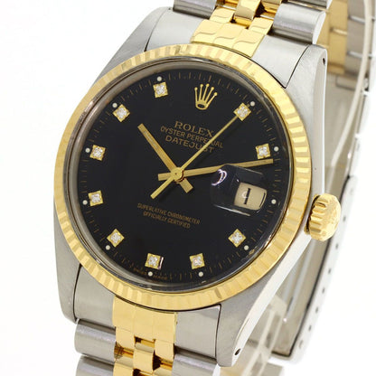 Rolex Datejust Diamond Watch SS Yellow Gold 18k — view 3