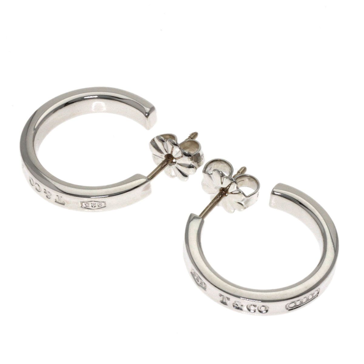 Tiffany & Co 1837 Hoop Earrings Silver