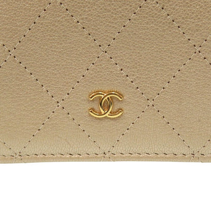 Chanel Quilted Calfskin Gold Bifold Wallet — view 6