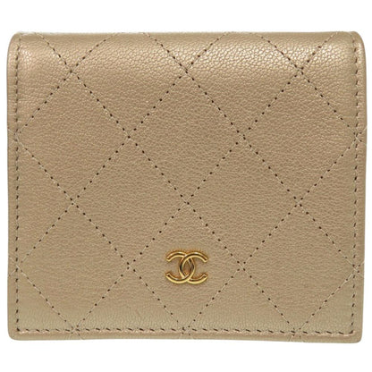 Chanel Quilted Calfskin Gold Bifold Wallet