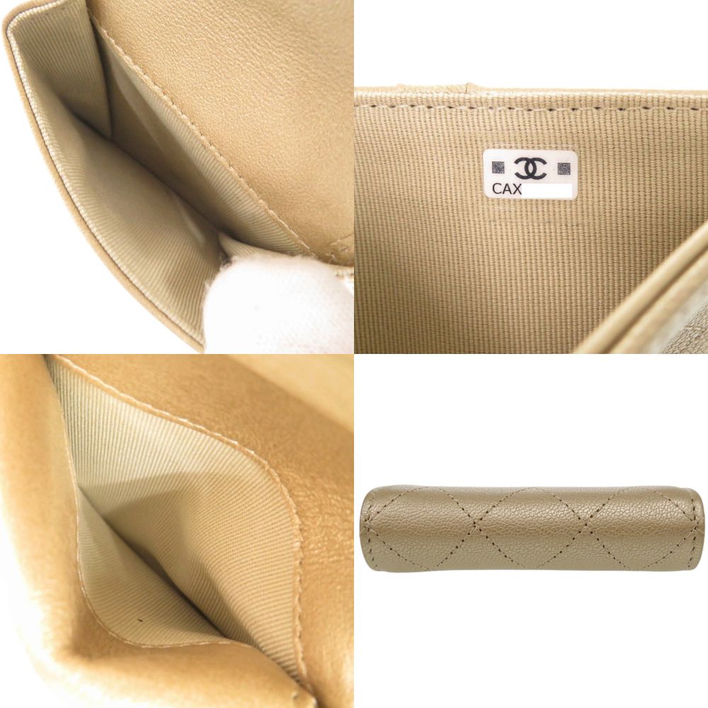 Chanel Quilted Calfskin Gold Bifold Wallet — view 7
