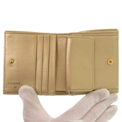 Chanel Quilted Calfskin Gold Bifold Wallet — view 4