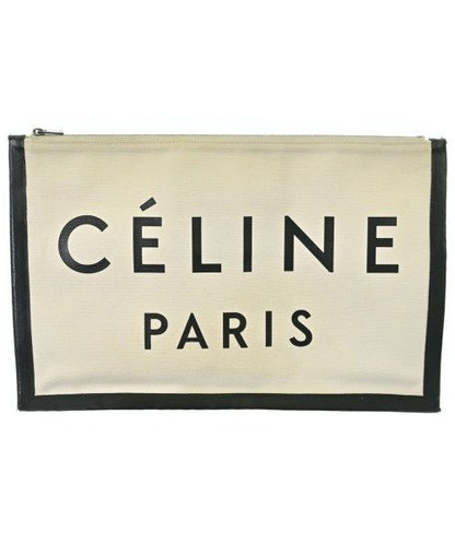 Celine Canvas Clutch White