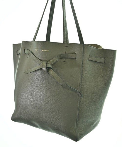 Celine Leather Tote Bag Khaki — view 5