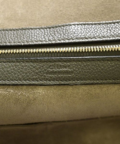 Celine Leather Tote Bag Khaki — view 4