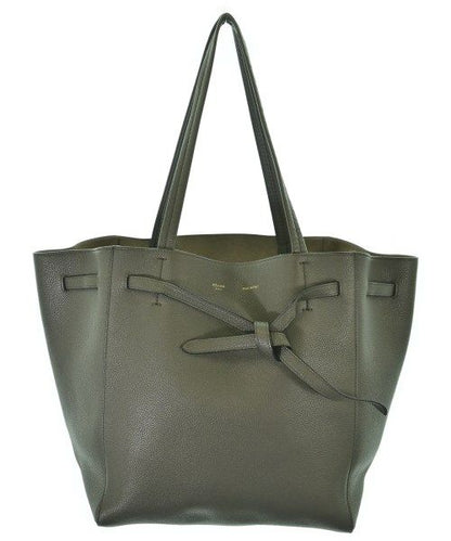 Celine Leather Tote Bag Khaki