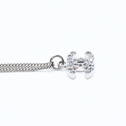 Chanel CC Logo Necklace Stamp Metal Rhinestone 43 — view 5