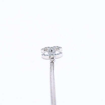 Chanel CC Logo Necklace Stamp Metal Rhinestone 43 — view 8