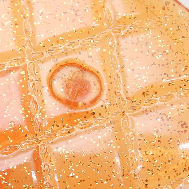 Chanel Camellia Beach Sandals Glitter Orange — view 7