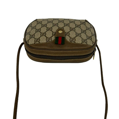 Gucci Vintage Sherry Line GG Logo Pattern Leather Shoulder Bag Pochette Brown — view 4