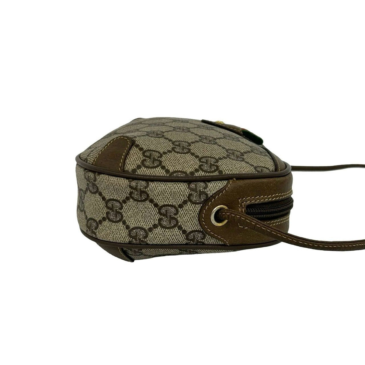 Gucci Vintage Sherry Line GG Logo Pattern Leather Shoulder Bag Pochette Brown — view 6
