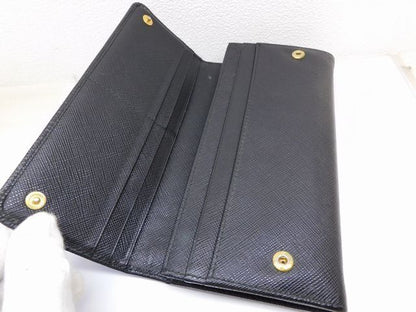 Prada Wallet Saffiano Leather Black Pass Case — view 3