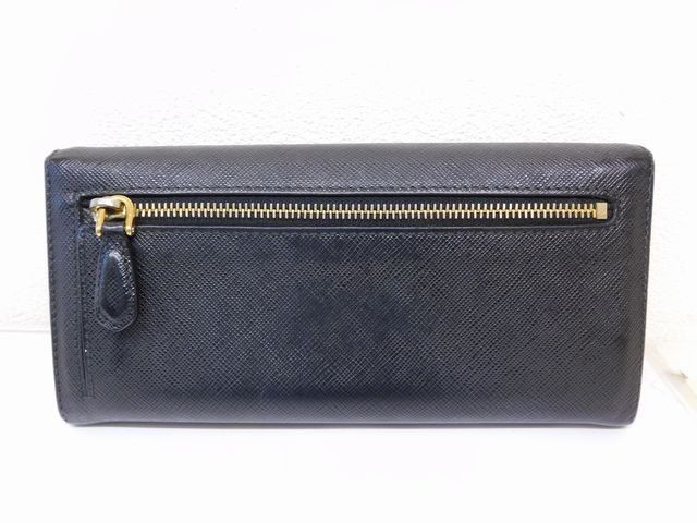 Prada Wallet Saffiano Leather Black Pass Case — view 2