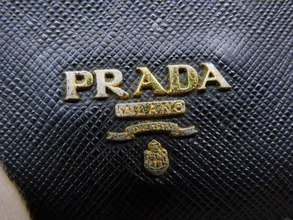 Prada Wallet Saffiano Leather Black Pass Case — view 5