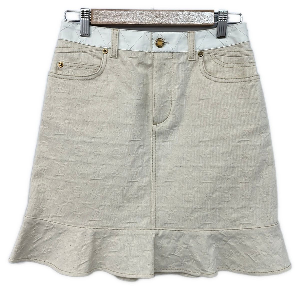 Louis Vuitton Skirt S Ivory White 36