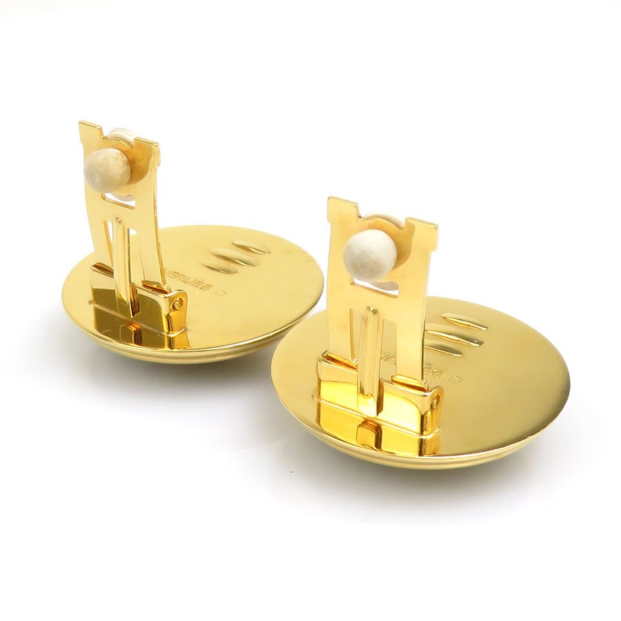 Hermes Earrings Cloisonne Gold — view 7