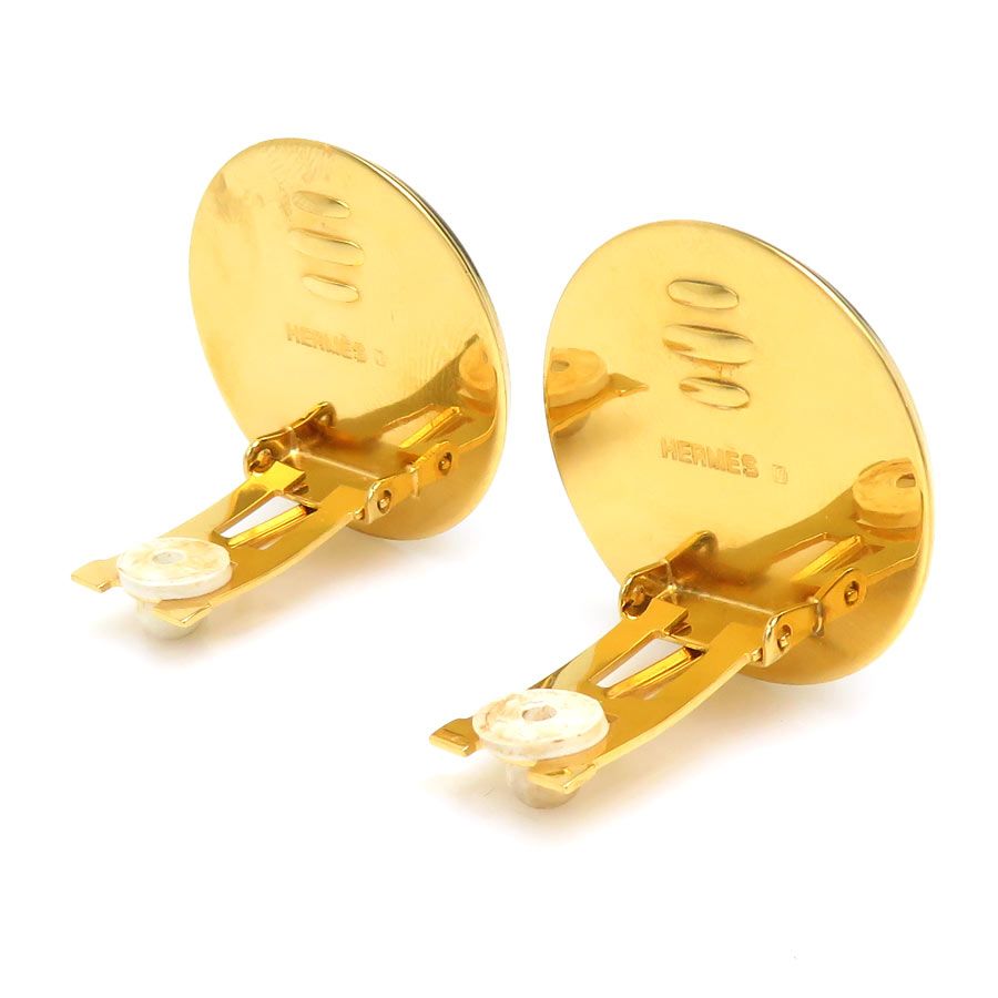 Hermes Earrings Cloisonne Gold — view 4