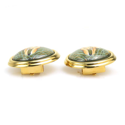 Hermes Earrings Cloisonne Gold — view 6