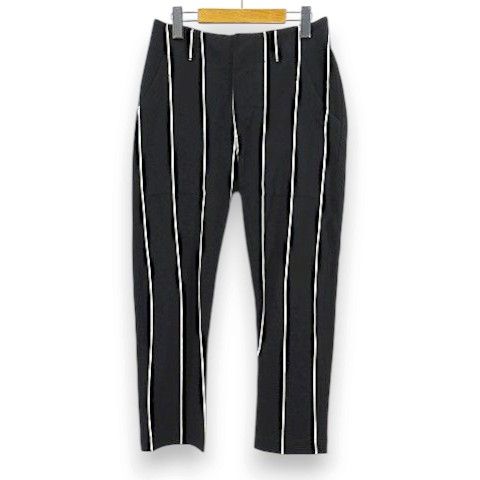 Brunello Cucinelli Tapered Pants Black Striped Pattern Side Pocket Back 40