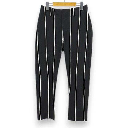 Brunello Cucinelli Tapered Pants Black Striped Pattern Side Pocket Back 40