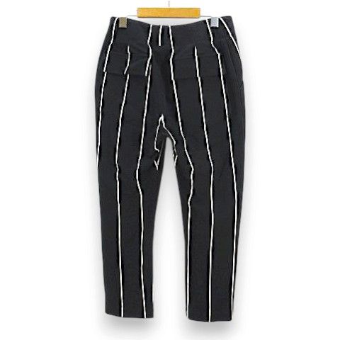 Brunello Cucinelli Tapered Pants Black Striped Pattern Side Pocket Back 40 — view 2
