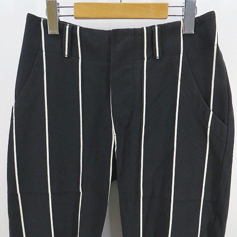 Brunello Cucinelli Tapered Pants Black Striped Pattern Side Pocket Back 40 — view 3